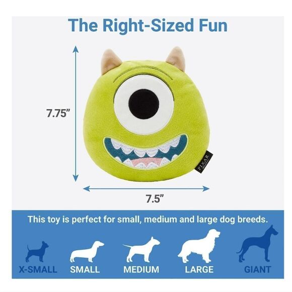 Pixar Monsters Inc/ Mike Wazowski plush dog toy - Picture 2 of 3